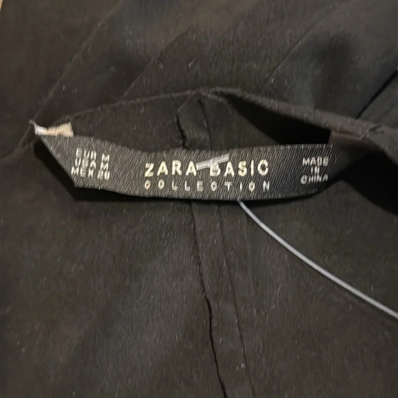 Zara Basic Collection Women’s Medium Jacket Wavy Flaps Faux Suede - Picture 5 of 5